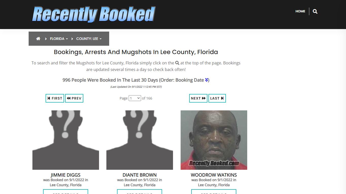 Recent bookings, Arrests, Mugshots in Lee County, Florida - Recently Booked